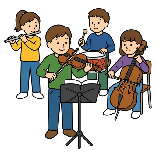 Piktogram AAK: předškolní orchestr