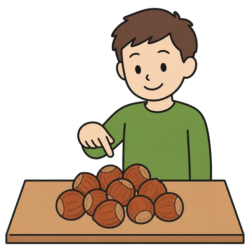 Piktogram AAC: orzechy laskowe