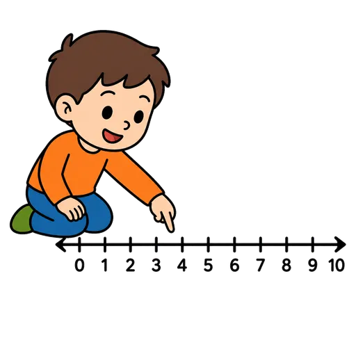Piktogram AAC: oś liczbowa