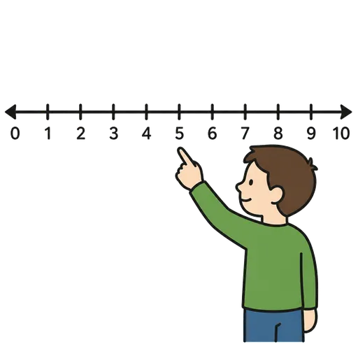 Piktogram AAK: number line