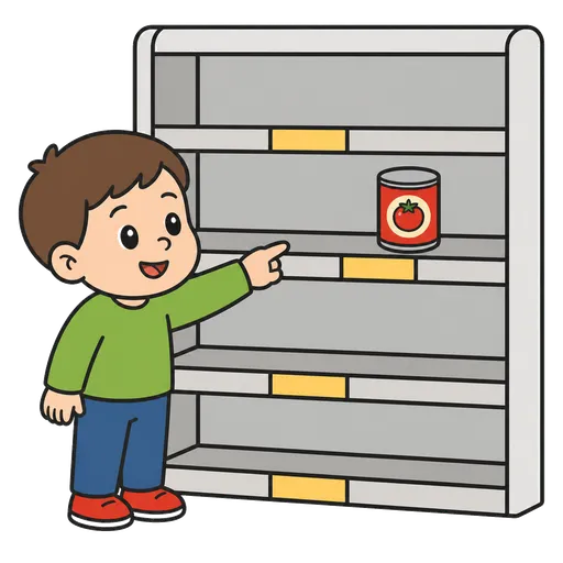 AAC pictogram: last item on shelf