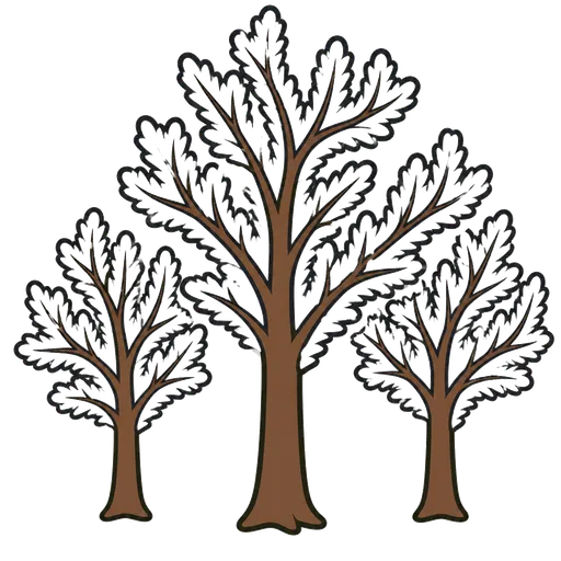 Pittogramma CAA: alberi innevati