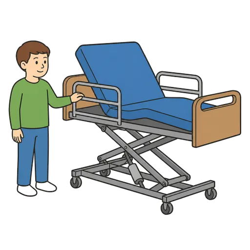 Pittogramma CAA: letto riabilitativo regolabile