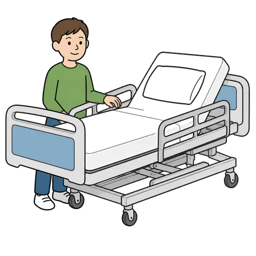 Piktogram AAC: łóżko szpitalne