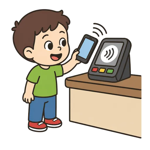Piktogram AAC: płacić telefonem