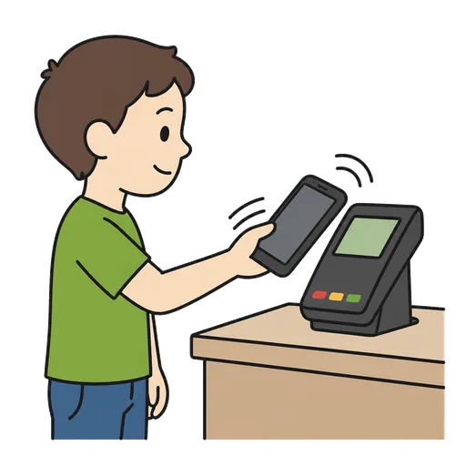 Piktogram AAC: płacić telefonem