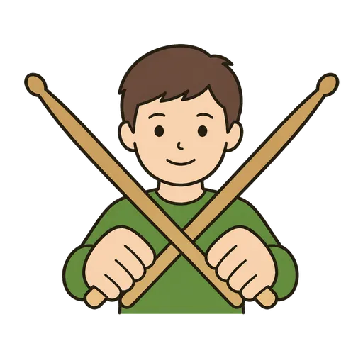 AAC pictogram: drumsticks