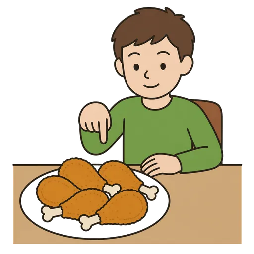 Pittogramma CAA: cosce di pollo