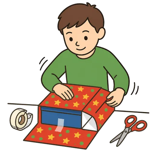 AAC-Piktogramm: Geschenke verpacken