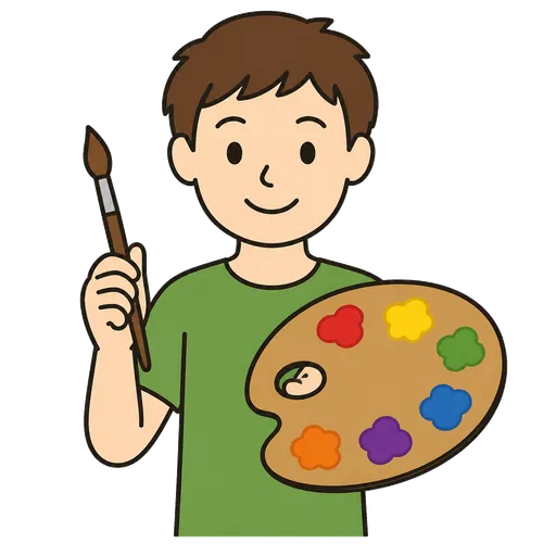 AAC pictogram: paint palette