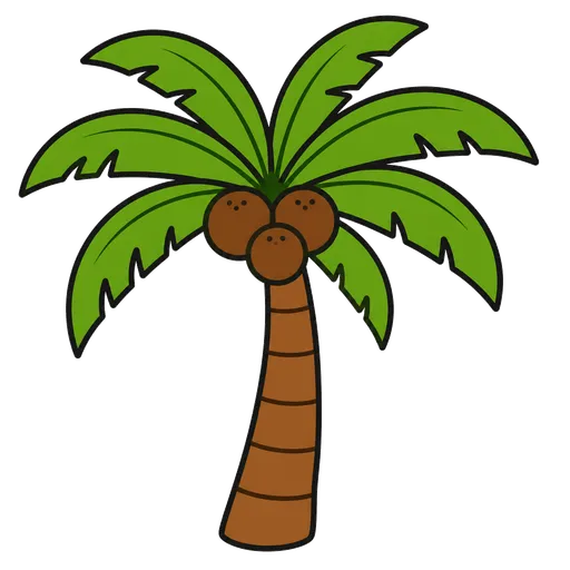 Piktogram AAK: kokosová palma