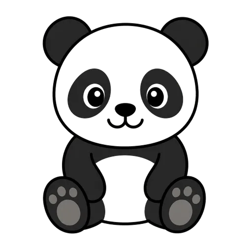 Piktogram AAC: panda mała