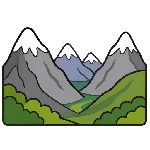 Piktogram AAC: panorama górska