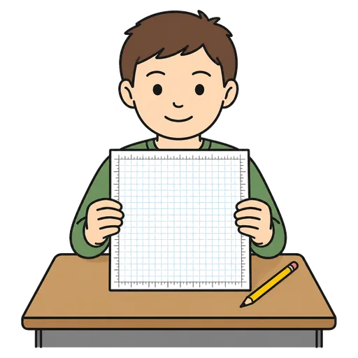 Piktogram AAC: papier milimetrowy