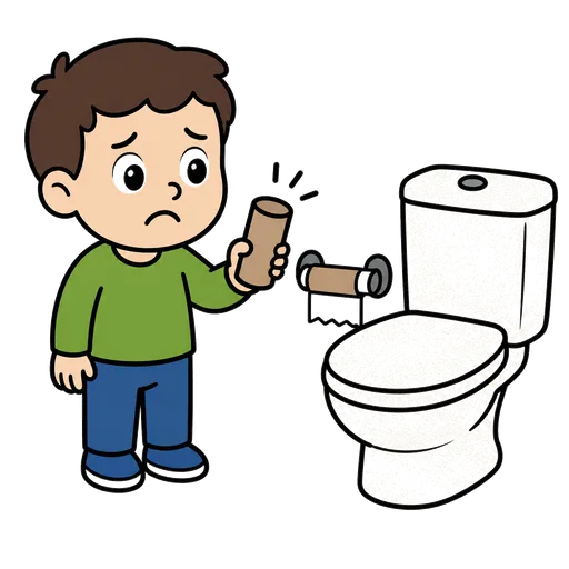 Piktogram AAK: Došlo toaletní papír