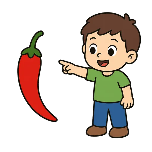 Piktogram AAC: papryczka chili