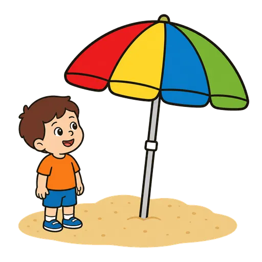 Piktogram AAC: parasol plażowy