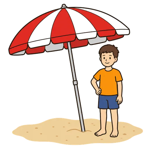 Pictograma CAA: sombrilla de playa