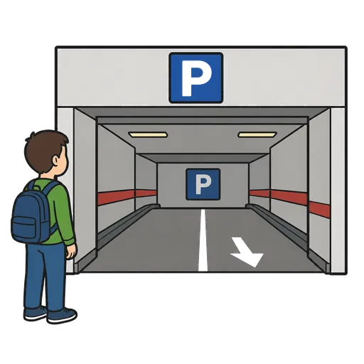 Piktogram AAK: podzemní parkoviště