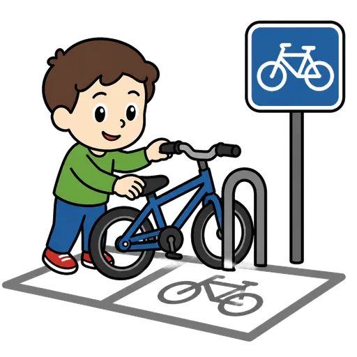Piktogram AAC: parking rowerowy