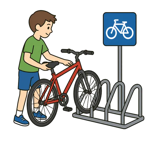 Piktogram AAC: parking rowerowy