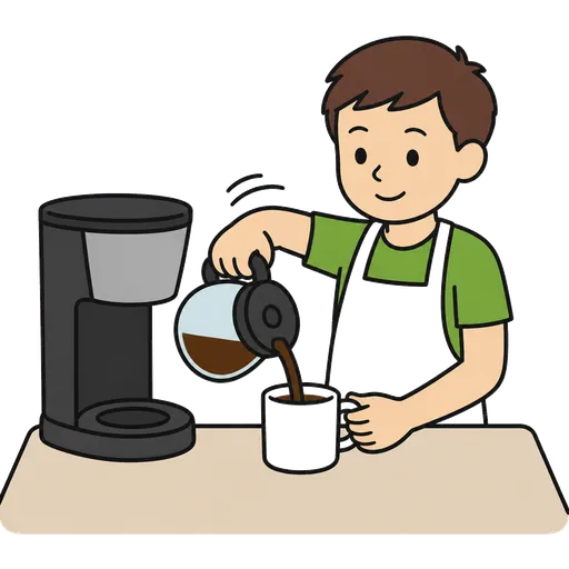 Pittogramma CAA: prepara il caffè