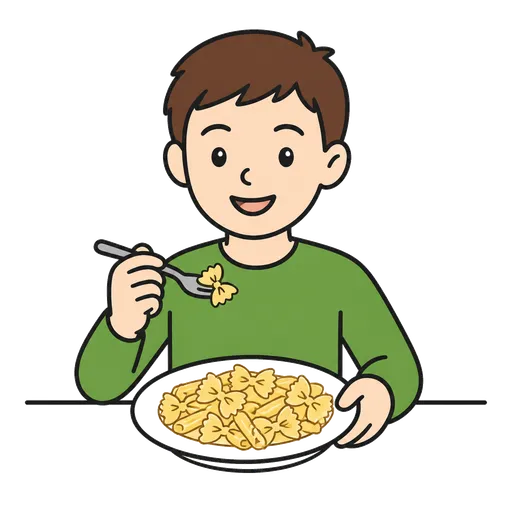 Piktogram AAC: pasta dla dzieci
