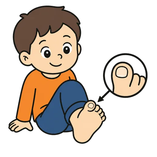 Piktogram AAC: paznokieć u nogi