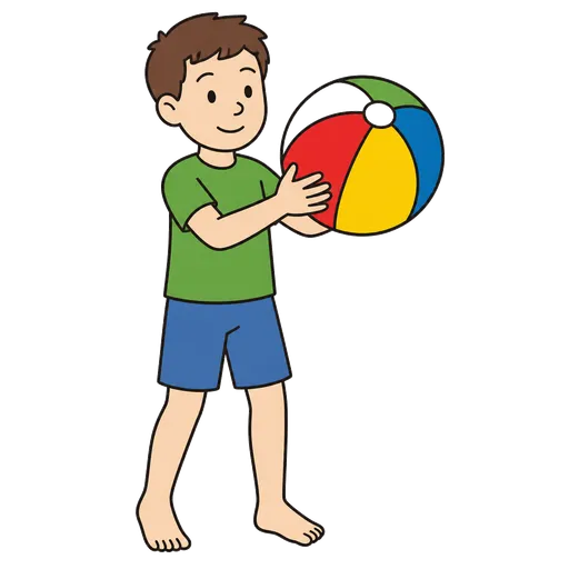 Piktogram AAC: piłka plażowa