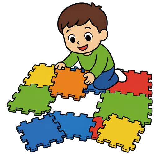 Piktogram AAC: piankowe puzzle podłogowe