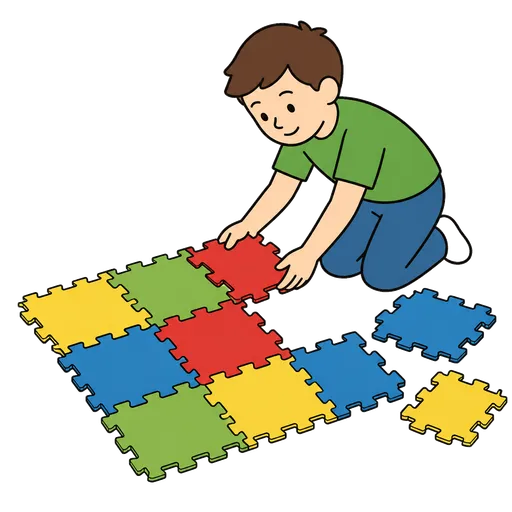 Pittogramma CAA: puzzle del pavimento in schiuma