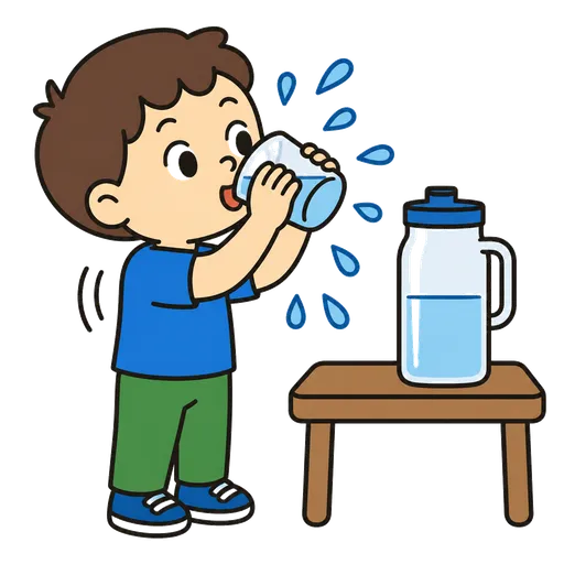 AAC-Piktogramm: Trink viel Wasser
