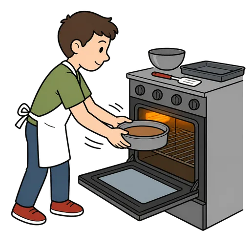 Piktogram AAC: piec ciasto