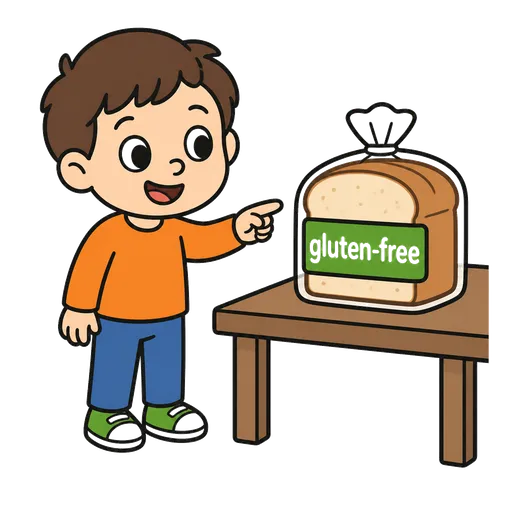 Piktogram AAC: pieczywo bezglutenowe