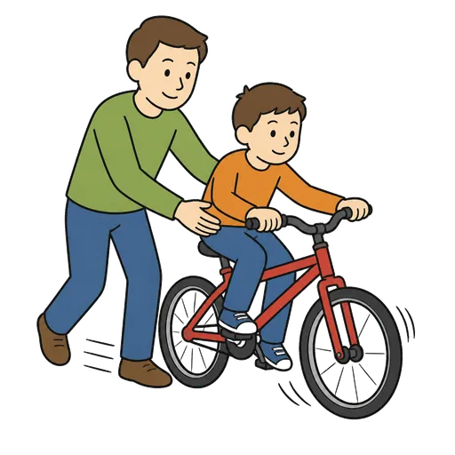Piktogram AAK: first time riding a bike