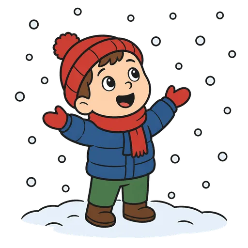 Piktogram AAC: pierwszy śnieg