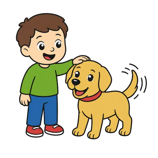 Pittogramma CAA: cane che scodinzola (amichevole)