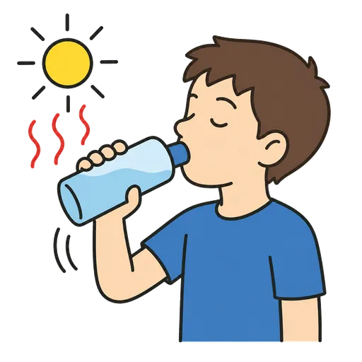 Pittogramma CAA: bevi di più con il caldo