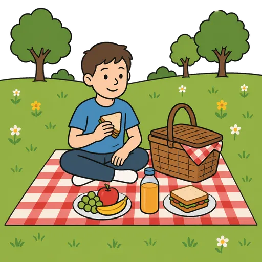 Piktogram AAK: piknik na louce