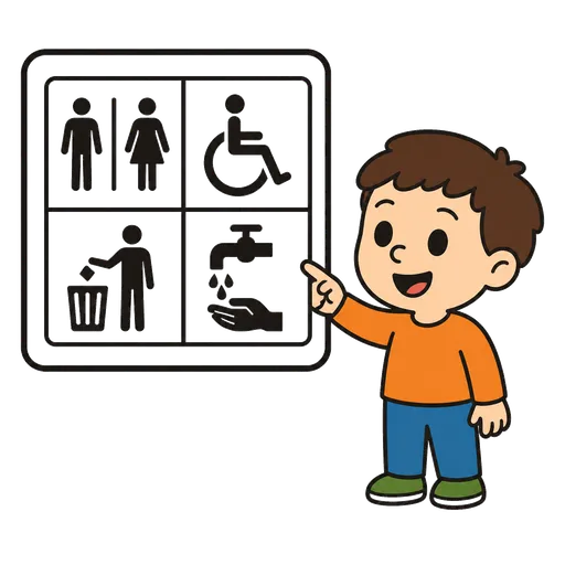 Piktogram AAC: piktogramy w miejscach publicznych