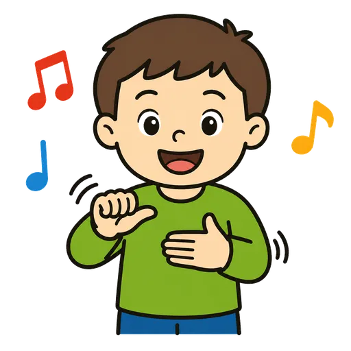 Piktogram AAC: piosenka migana