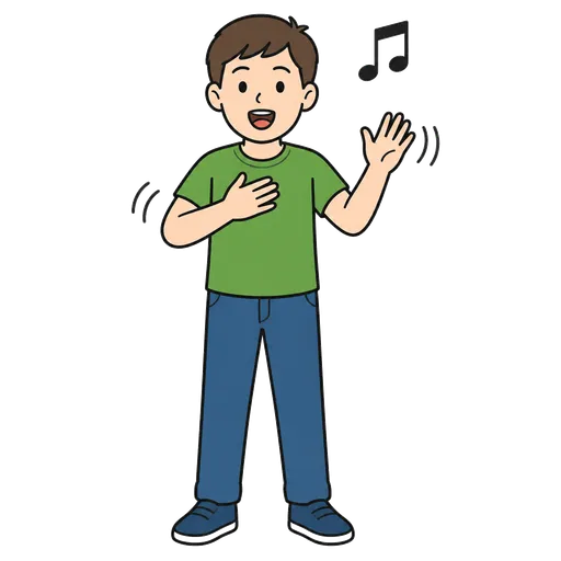 AAC pictogram: song with hand signs