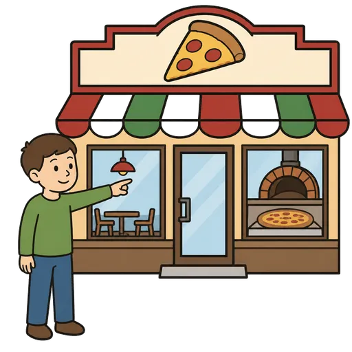 Piktogram AAC: pizzeria