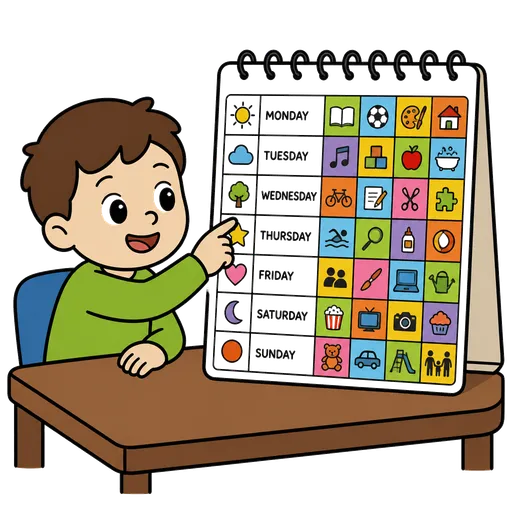Piktogram AAC: plan tygodnia