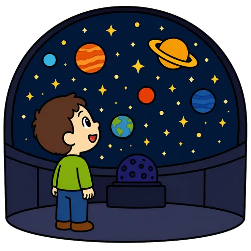 Piktogram AAC: planetarium