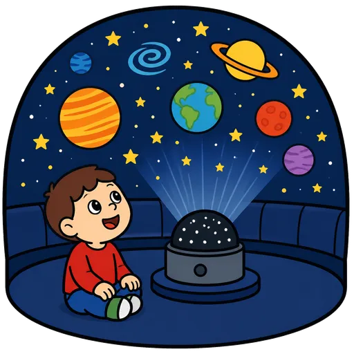 Piktogram AAK: kosmické planetárium