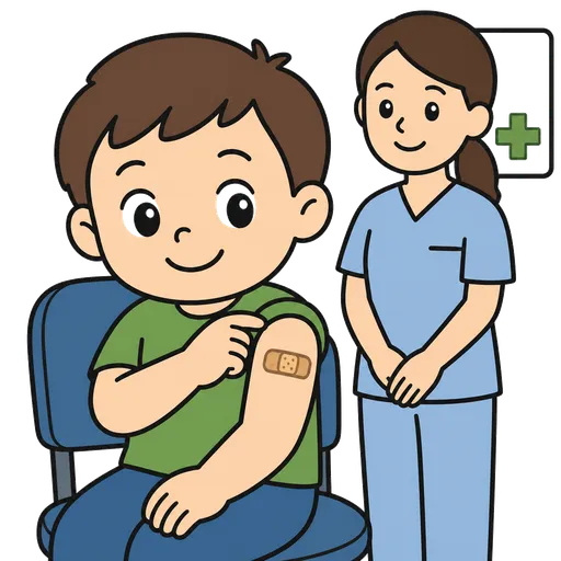 Pittogramma CAA: cerotto dopo un’iniezione