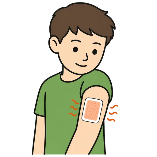 Piktogram AAK: zahřívací náplasti