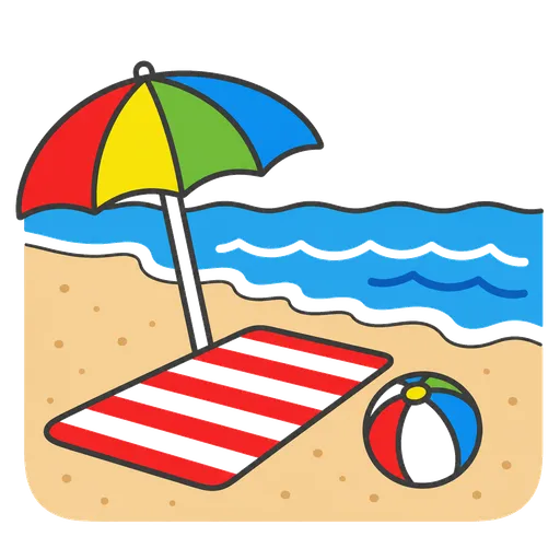Piktogram AAC: plaża
