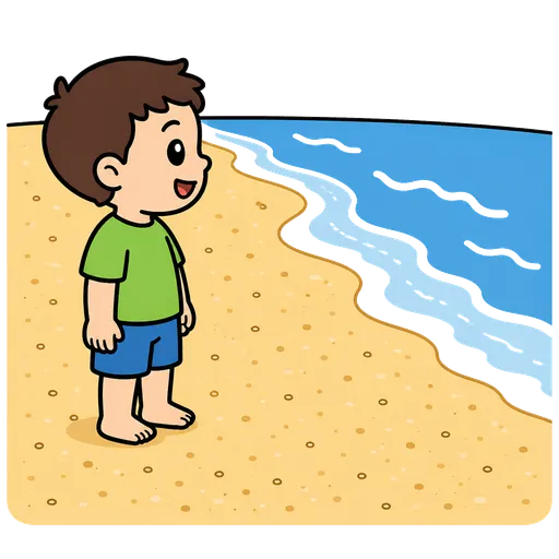 Piktogram AAC: plaża piaszczysta